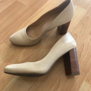 Franco Sarto Bone Stacked Heels